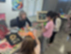 Joanne's collage table and interactive demo.