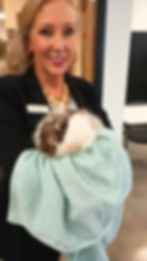 Our Executive Director and the fluffy star of the show. Photo by Mark of Johns Creek Books