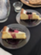 The delicious cheesecake slices provided by Marlies.